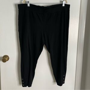 Torrid Black Leggings with Button Detail